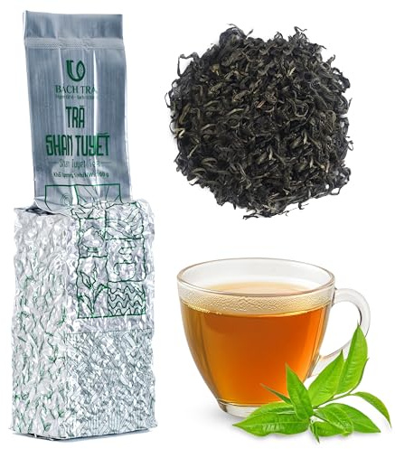 BACH TRA Snowshan White Tea Loose Leaf – 3.53 oz | Vietnamese Rare Shan Tuyet Buds | Vacuum-Sealed Fresh