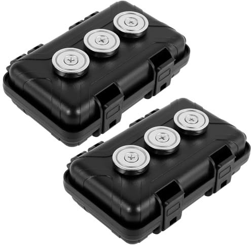 Nyckel magnetisk låda inre storlek 11 x 6,5 x 3,5 cm, 50 pund, 3 magneter, 4 säkerhetslås, vattentät, bra tätning, magnetisk förvaringslåda, magnetlåda för nycklar (2)