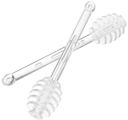 OUNONA Honey Stirring Rod Set 2Pcs Stainless Steel Honey Sticks for Coffee Tea Mixing Kitchen Accessories Easy to Clean