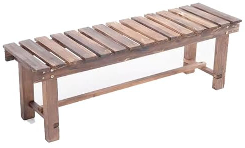 Gartenbank Für Den Außenbereich, Parkbank Holzbank Terrassenbank 90cm 120cm Für Balkon Hof Veranda Deck Rasen Veranda Landhausstil Bank(150cm/59in)