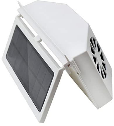 Amosfun Ventilador de Ventilación Solar para Enfriador de Aire Tres Salidas y Motores para Remover Olores y Aire Caliente Vehículos Estacionados