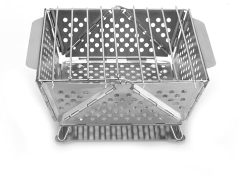 Ungtyb Mini-Grill – Tischkocher aus Edelstahl | tragbarer Klappgrill für Zuhause, Küche, Camping, Picknick, Garten, Reisen, Boot und Terrasse
