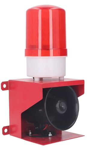 Sirène Industrielle Alarme Extérieure 115db Light Light Horn Stroboscope D'urgence Imperméable Avertit la Lumière avec une Perle de Lampe à LED pour Mettre en évidence les (Plug