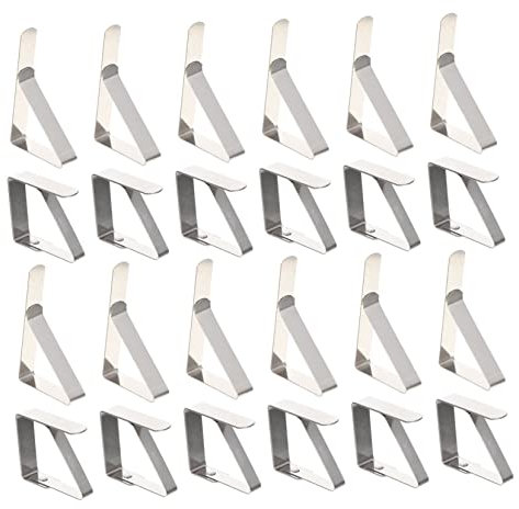 DONFAMDS 24piezas Pinzas De Acero Inoxidable para Mantel Pinza para Mantel De Exterior para Picnic