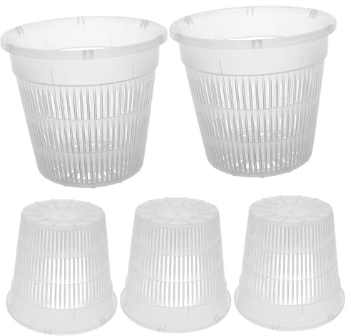 TOYANDONA 5Pcs Hydroponic Mesh Pots Durable Plastic Net Cups for Garden Balcony and Flower Nursery Aquatic Planting Baskets for Optimal Moisture and Nutrient Retention