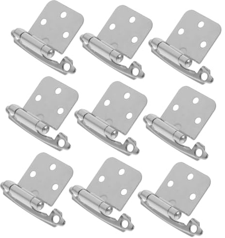 LIFKOME 10 Piezas Bisagras De Armario Metálicas Resistentes Para Puertas De Gabinetes De Cocina Bisagras Con Resorte Para Puertas De Muebles De Granero