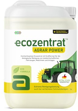 Ecozentrat™ AgrarPower Landmaschinenreiniger Konzentrat | Entfernt Schmutz & Hartnäckige Rückstände | Lackschonend | Für Hochdruckreiniger | Extrem Ergiebig | Eco-Formel