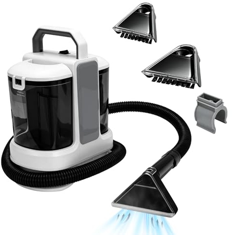 Shampouineuse Canapé Et Tapis 400w 13kpa - Nettoyeur Tapis Et Moquettes Portable Avec Double Réservoir, Injecteur Extracteur Pour Voiture, Matelas Et Tissus D'ameublement Aspirateur