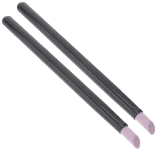 Pezzi Spingi in Nero 2 Cuticole Quarzo per Manicure Professionale | Pulizia Sotto Unghie, Bordo Delicato, Angoli Accurati, Kit da Due Pezzi per Cura e Rifinitura Quotidiana