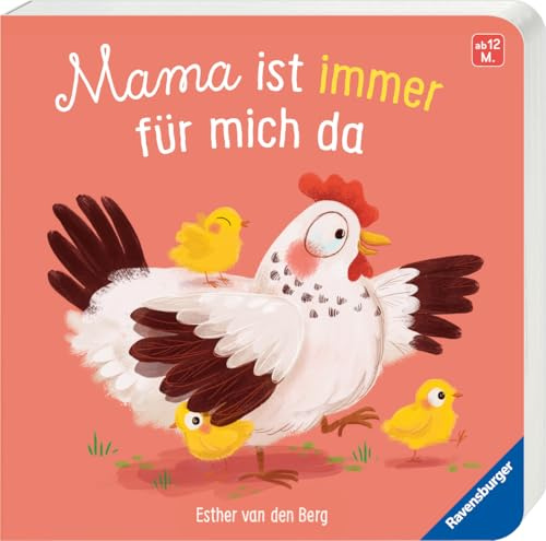 Mama ist immer für mich da - Liebevolles Geschenk für Mütter, Pappbilderbuch über die starke Bindung zwischen Mutter und Kind - ab 12 Monaten
