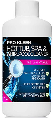 Pro-Kleen Hot Tub, Spa and Whirlpool Cleaner 1L - Hygienic, Long-Lasting, Easy to Use Formula - Suitable for All Hot Tubs, Spas + Whirlpools - Removes Bacteria, Dirt, Slime + Unpleasant Smells