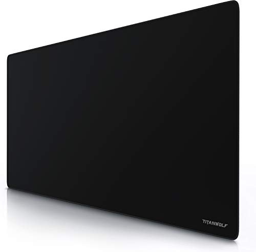 TITANWOLF - Tapis de Souris Gaming XXL 1200x600mm - Tapis de Table Surdimensionné Extra Grand XXXL – pour précision et rapidité - pour Souris et Clavier Roccat Razer Logitech - Noir