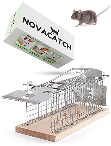Novacatch® Mausefalle (1 Stück) DAS ORIGINAL – lebendfallen Mäuse mit Doppeltür für leichtes befüllen des Auslösers Inkl. Anleitung & Ködertipps - Verbesserte Falltüren verringern Verletzungsrisiko