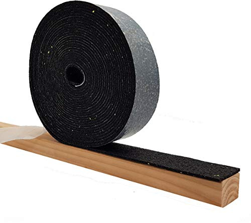My Plast Terrassenpads Rolle selbstklebend - 10.000 x 50 x 3 mm, 4 Stück | Bautenschutz-Matte aus Gummigranulat - wasserfeste & robuste Gummi-Unterlage für Balkon- & Terrassenbau