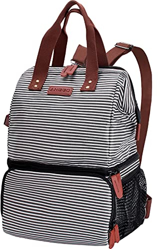 ANGGO Kühltasche Picknicktasche, 20L Kühlrucksack Thermotasche Grosse Kapazität Wasserdicht und Auslaufsicher, Doppelschicht Cooler Bag Isoliertasche für Strand, Picknick, Camping, BBQ, Wandern