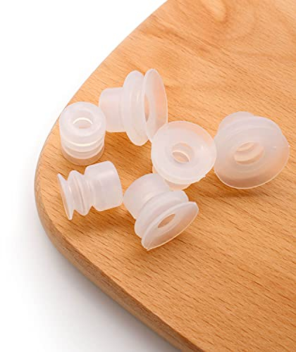 SRJQXH 6 Pcs Sucker, HSP-25-2/ HSP-20-2/ HSP-15-2 Bellows Suction Cup, White Vacuum Pneumatic Suction Cup, Can be Used for Mechanical Automation Euipment