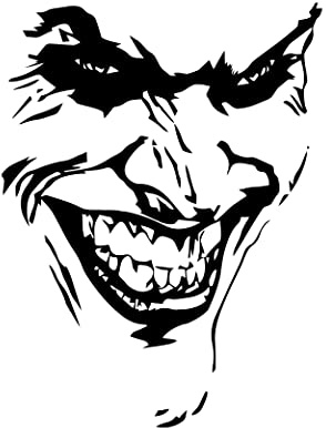 tradercat Auto Aufkleber Joker Face - 50x67cm - Sticker für alle Oberflächen - Fenster, Seitenspiegel, Heckscheibe, Motorhaube, Fahrzeug – mit Anleitung (Rot)