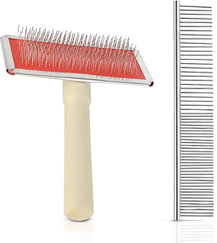 Makramé fransar kam set rostfritt stål kam för tillverkning stickad sladd rep makramé växt hängare vägghängande husdjur hårkamning
