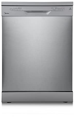 Midea SF 3.60N PRO Lavavajillas, 14 servicios, wifi, lavavajillas de instalación libre, empotrable, 5 modos de limpieza, 47 dB, inicio diferido 3/6/9 h, acero inoxidable, plata