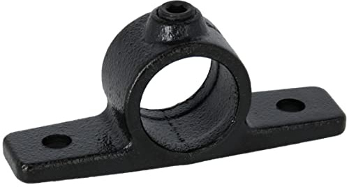 Rohrverbinder mit Flansch für Plattenmontage schwarz 1 (Ø 33,7 mm) AVERDE