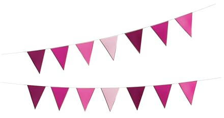 P'tit Clown Re22634 – Girlande Wimpelkette, glänzend, Rosa