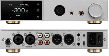 TOPPING A70Pro Balanced Headphone Amplifier, 17000mW*17000mW Home Audio Headphone Amps, RCA/XLR/TRS/EXT to 4.4mm/6.35mm/4-Pin XLR Earphone Jack/RCA/XLR Preamp for DAC/IEMs with 12 Trigger (Silver)