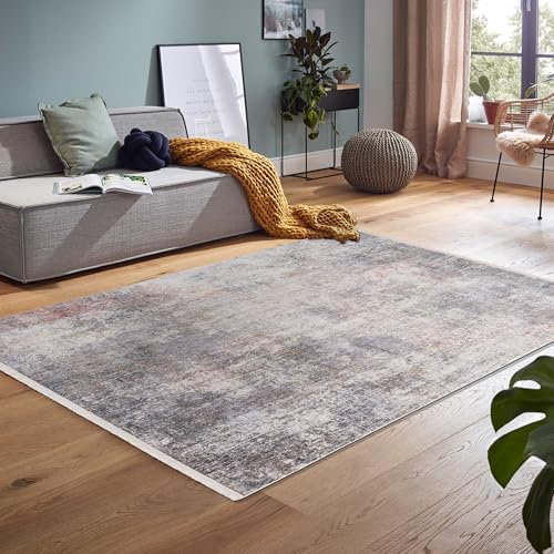 Astra Hochwertiger Teppich Wohnzimmer, Schlafzimmer - Kurzflorteppich innen - praktisches Flachgewebe weich - Mordernes Design - Teppich Beige 160 x 230 cm