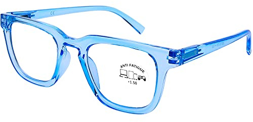 DOOViC Lesebrille Brille mit Blaulichtfilter Klassisch Eckig Rahmen
