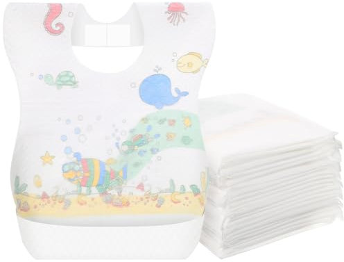 BESTonZON Baby Fütterung Lätzchen Schürze Neugeborenen Kinder Kleinkind Einweg 40pcs Set Mahlzeit Zeit
