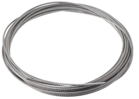 LIUCHUCHU Stahlseil 1/5/10/15/20/25m 304 Edelstahldrahtseil Weiches Fischereihebel 7 * 7 Wäscheleine 3 mm 4 mm Durchmesser Drahtseil (Größe : 4mm, Color : 20M)