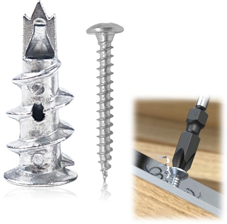 20 Stück Gipskartondübel,Rigipsdübel,Hohlraumdübel,Rigips Dübel, Rigipsdübel Schrauben Metall Mit Selbstbohrende Gipskartondübel for Drywall Anchors Selbstbohrender Anchor Metal Gipskarton Screws