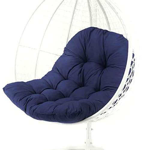 Tuxxjzm Dickes Hängekorb-Stuhlkissen, Eierstuhl-Kissen, Rattan-Hängesitzkissen für Garten, Outdoor, Indoor, vielseitige dicke Gartenstuhl-Matte, Schaukel-Hängesessel-Kissen