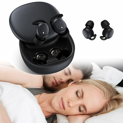 Caofutongyy Sleep Earbuds, Ultra Soft Wireless Sleep Headphones with 27H Playtime, Bluetooth 5.3 and Noise Cancelling, Comfortable for Side Sleepers, Travel, Workout, Perfect for Insomnia