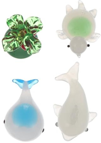 IMIKEYA 4pcs Stained Glass Ornaments Figurines Decorative Home Accessories Japanese Home Decor