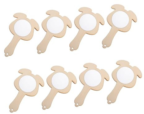TOYANDONA 8stücke Unbehandelte Holzspiegel Für Junge Mädchen Spielzeugspiegel Bastelbedarf Für Handspiegel Kinderbedarf Für Haushalt Und Kindergarten