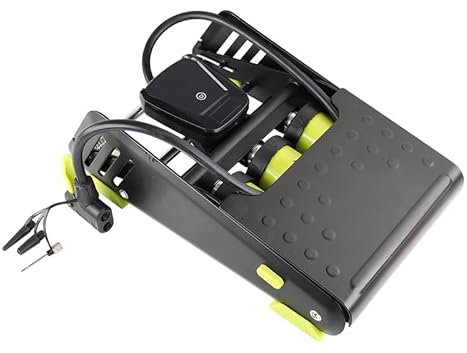 Carmotion Fußpumpe mit Digitalem Manometer – Fahrradpumpe alle Ventile & Auto – Luftpumpe Fahrrad bis 8 BAR / 120 PSI – Fahrradpumpe Standpumpe mit 3 Zylindern, 3 Adaptern & 68 cm Schlauch