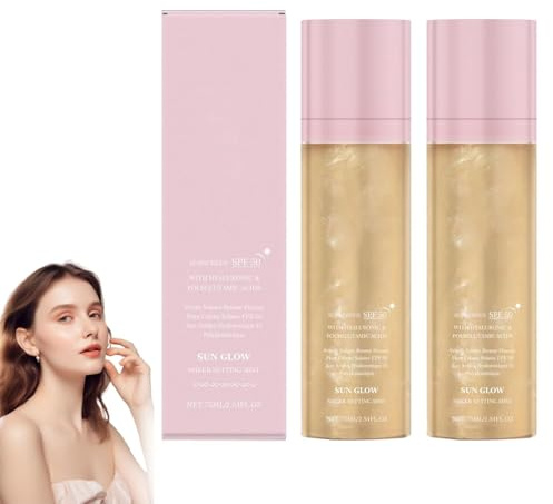 Transparenter Sonnenschutz-Setting-Mist LSF 50, schimmerndes Körperöl, wasserfest, feuchtigkeitsspendendes Glow-Mist, für Make-up-schonendes Strahlen, für Gesicht und Körper