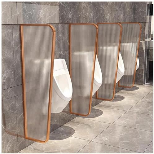 FLEPYHB Urinalsieb-Toilettentrennwand, Urinal-Sichtschutzwand Aus Gehärtetem Glas für Männer mit Edelstahlrahmen, Urinal-Trennwand für Hotels, Restaurants, Bars