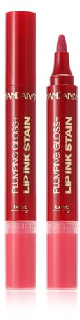 2-in-1 Lip Stain & Plumping Lip Gloss – Dual-Ended Liquid Lip Liner & Lip Glaze, Long-Lasting Waterproof Lip Colour with Hydrating Shine (# 03)