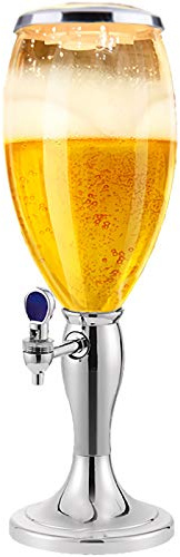 Dispensador de cerveza con tubo de hielo y luces para uso doméstico y fiestas