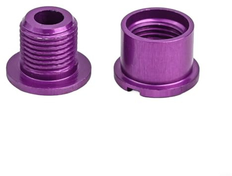 Clous de pédalier de vélo en alliage d'aluminium conçus pour les amateurs de vélo de route et de VTT (clou double disque violet)