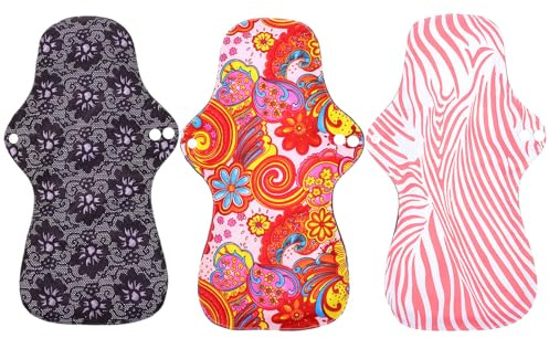 Garneck Waschbare Menstruationspads Aus Bambus Wiederverwendbare Damenbinden Mit Hoher Saugfähigkeit Inkl Aufbewahrungstasche Für Leichte Bis Starke Tage Geeignet Für Mädchen Und Frauen