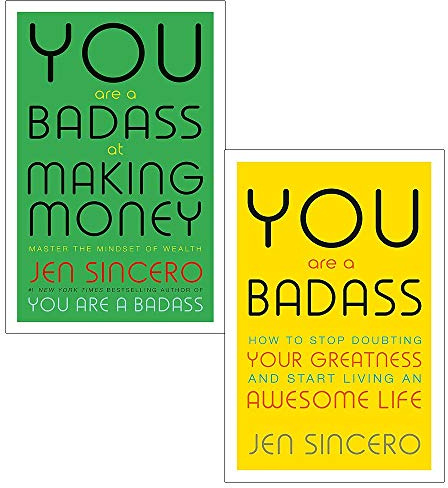 You are a badass jen sincero collection 2 books set (at making money: master the mindset of wealth, how to stop doubting your greatness and start living an awesome life)