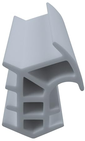 DIWARO® Stahlzargen-Dichtung SZ075 | weiß oder grau | 5 lfm für Haus- und Innentüren. Zum Schallschutz und abdichten der Tür. Bestehend aus TPE (Thermoplastischen Elastomer) (grau)