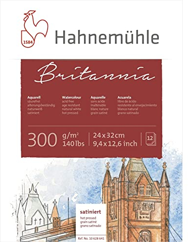 Hahnemuhle Britannia Block 300 g/m² – 24 x 32 cm heiß gepresst