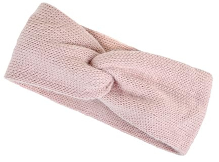 Neverless® Damen Stirnband Strick Winter Knoten Ohrenschutz Knite Headband Rosa unisize