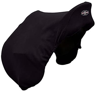 Harrison Howard Essential Fleece Pferdesattelbezug für JP/CC Pferdesattel, schwarz