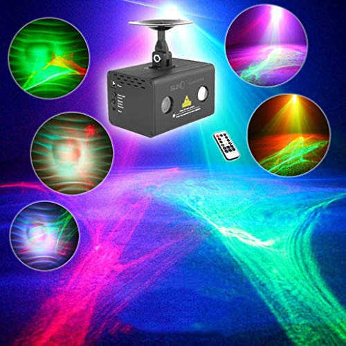 Luces De Discoteca, Agua RGB LED a todo color de la luz Lāsěr Aurora Efecto de luz de control de sonido ligero de la etapa de cubierta Bar KTV de Navidad MXCZZ
