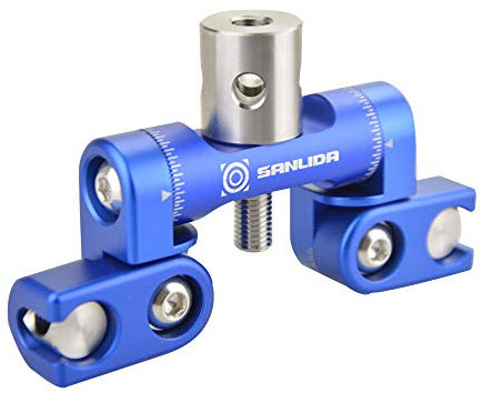 MILAEM Bogenschießen V Bar Anschluss Bogen Stabilisierer Doppelseitige Schnell trennhalterung für Compound Recurve Bogen (Blau)