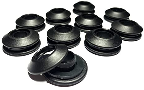 AWAPRO Set di occhielli – 10 pezzi nero per teloni antiruggine 28 x 28 x 12 mm occhielli in plastica per telone di copertura piscina